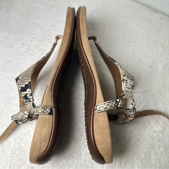 Vionic Kirra Snakeskin Sandals - Black and Cream Orthotic Comfortable Size 7 - Picture 10 of 14